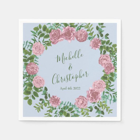 Roses Garden Spring Wedding Serviette (Vorderseite)