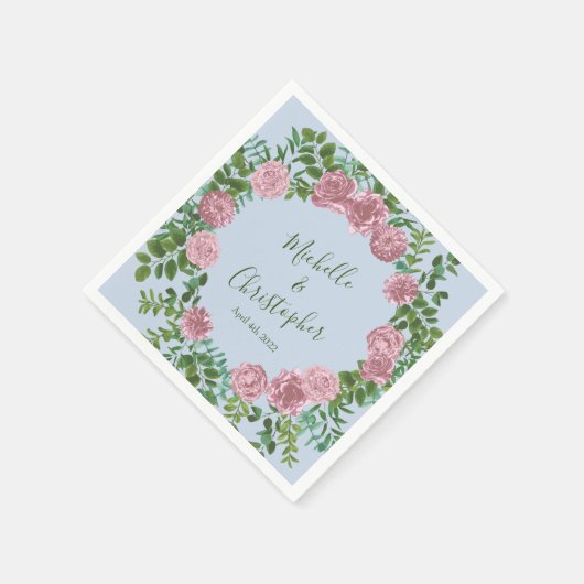 Roses Garden Spring Wedding Serviette (Ecke)