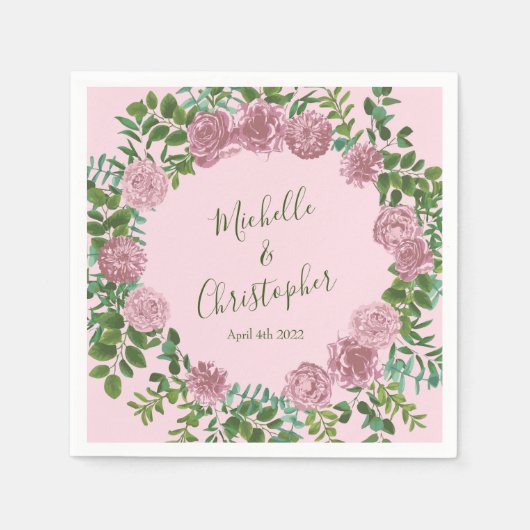 Roses Garden Spring Wedding Serviette (Vorderseite)