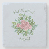 Roses Garden Spring Wedding Steinuntersetzer (Vorderseite)