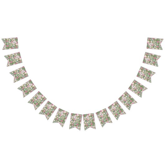 Roses Garden Spring Wedding Wimpelkette (Alle)