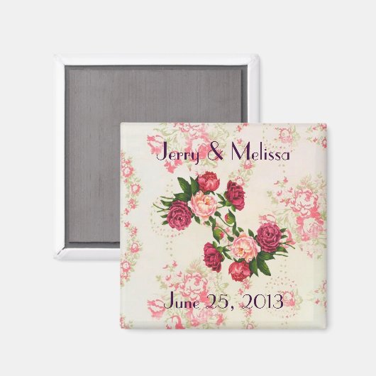 Roses Gastgeschenk Hochzeit Magnet (Vorderseite/Rückseite)