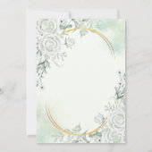 Roses Glitter Butterfly String Lights Green Einladung (Rückseite)