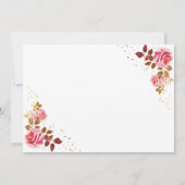 Roses Gold Caduceus Nursing School Abschluss Einladung (Rückseite)