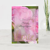 Roses Gold Glitzer Liebe Karte (Vorderseite)