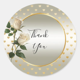 Roses Gold Hearts Sticker