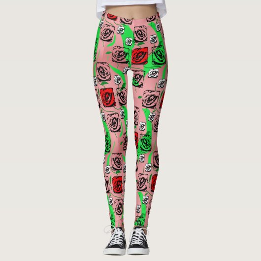 Roses Graphic Leggings (Vorderseite)
