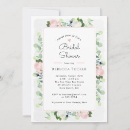 Roses Greenery Boho Brautparty Einladung