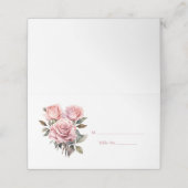 Roses Guest Tischnummer Platzkarte (Außenseite Aufgefaltet)
