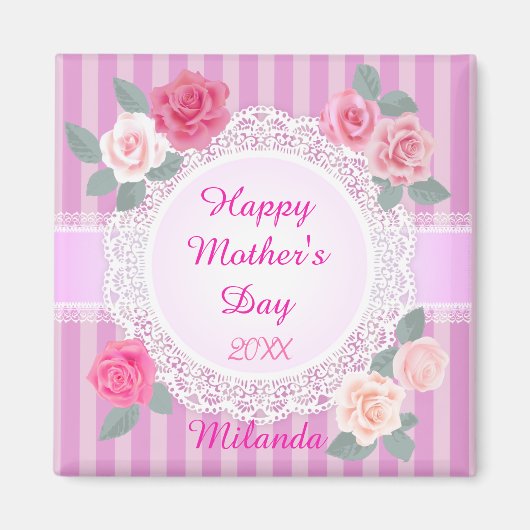 Roses Happy Mother Day Magnet (Vorne)