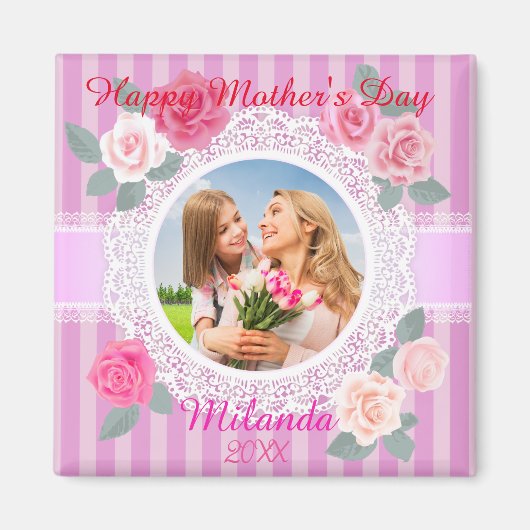 Roses Happy Mother Day Magnet (Vorne)