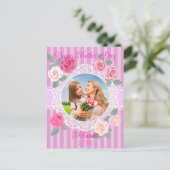 Roses Happy Mother Day Postkarte (Stehend Vorderseite)