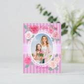 Roses Happy Mother Day Postkarte (Stehend Vorderseite)