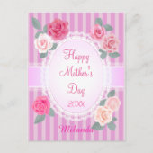 Roses Happy Mother Day Postkarte (Vorderseite)