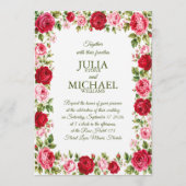 Roses Hochzeit Einladung (Vorderseite)