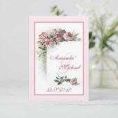 Roses Hochzeit RSVP Karte (Stehend Vorderseite)