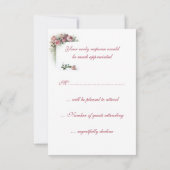 Roses Hochzeit RSVP Karte (Rückseite)
