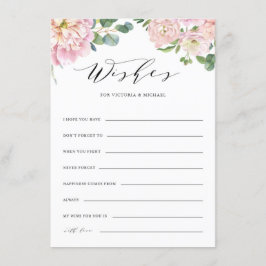 Roses Hochzeitsempfehlung und Wunschkarte in Rosa  Begleitkarte