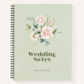 Roses Hochzeitsnotizen Pale Pink Roses Notizblock (Vorderseite)