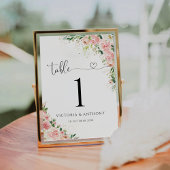 Roses Hochzeitsrosen, Rosa Blush, Tischnummern