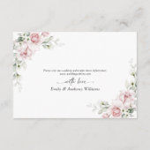 Roses Hochzeitszeremonie - Details Karte (Rückseite)