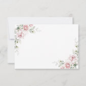 Roses Hochzeitszeremonie RSVP Card Rosa Blush Karte (Rückseite)