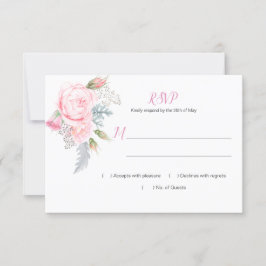 Roses Hydrangeas Grüne UAWG RSVP Karte