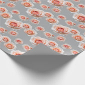 Roses In Shades Of Peach And Coral Scattered Geschenkpapier (Ecke)