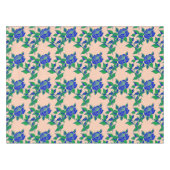 Roses In Striking Electric Blue With Green Leaves Tischdecke (Vorderseite (Horizontal))