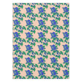 Roses In Striking Electric Blue With Green Leaves Tischdecke (Vorderseite)