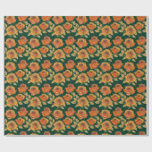 Roses In Various Shades Of Orange And Yellow Geschenkpapier (Flach)