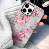 Roses Individuelle Name Blues Pink Roses Case-Mate iPhone Hülle