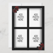  Roses Iron Gate Goth Add Four Images Silver Einladung (Rückseite)