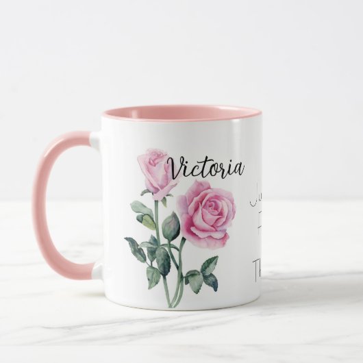 Roses June Birth Month Blume Tasse (Links)