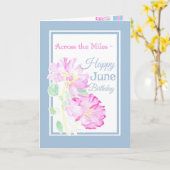 Roses June Birthday Card über die Meilen Karte (Gelbe Blume)