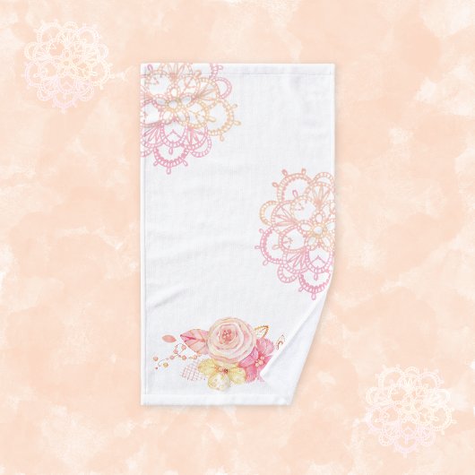 Roses Lace Floral Badhandtuch Set