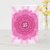 Roses Mandala, Greeting Card Karte (Gelbe Blume)