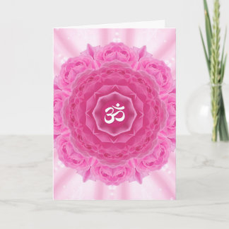 Roses Mandala, Greeting Card Karte