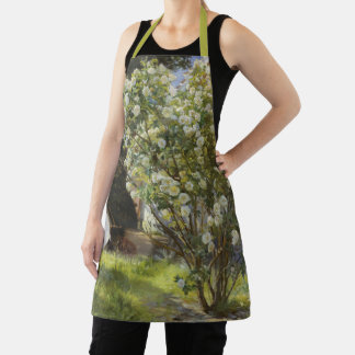 Roses. Marie Krøyer seated in the deckchair Schürze