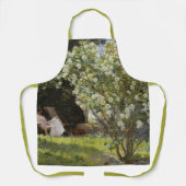 Roses. Marie Krøyer seated in the deckchair Schürze (Vorderseite)