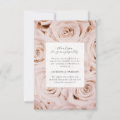 Roses Memorial Foto Beileid Beerdigung Dankeskarte (Vorderseite)