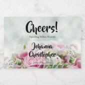 Roses Mini Wedding Sparkling Wine Labels Schaumweinetikett (Einzelnes Label)