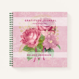 Roses Mint Dankbarkeit Dankbarkeit Journal Notizblock