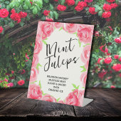 Roses Mint Juleps Derby Party Sockelschild