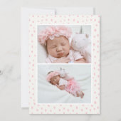 Roses | Moderne Elegante Blumengeburt Ankündigung (Rückseite)