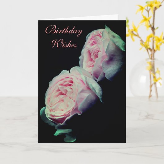Roses Pair Geburtstag Karte (Gelbe Blume)