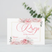 Roses-Petals-Brautparty - RSVP-Karte RSVP Karte (Stehend Vorderseite)