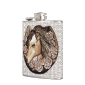Roses Pferd Flasche Flachmann (Links)
