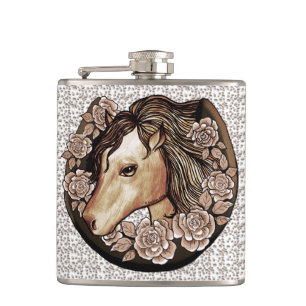 Roses Pferd Flasche Flachmann