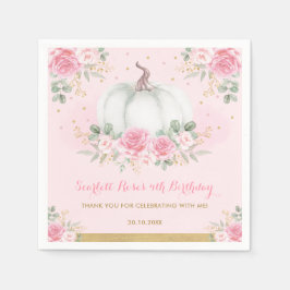 Roses Pumpkin Birthday Baby Duwer Favoriten Serviette